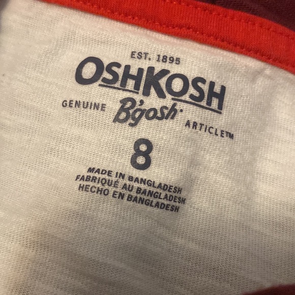 Girls Oshkosh B’gosh long sleeved shirt hood size 8 - Picture 4 of 4